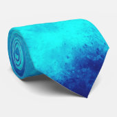 Blue Cloud Effect Neck Tie Krawatte (Gerollt)