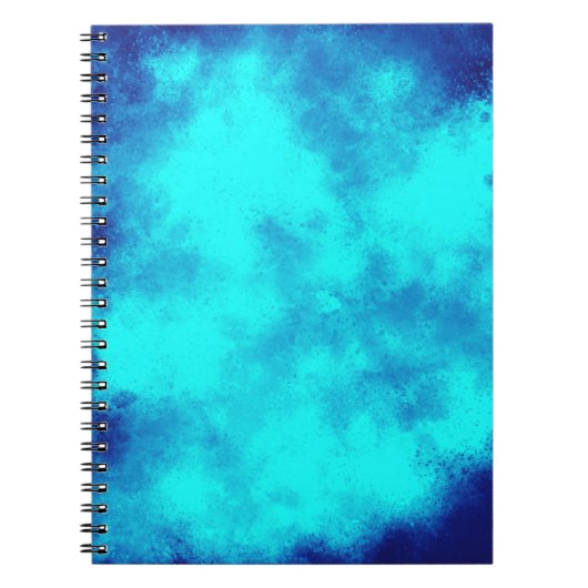 Blue Cloud Effect Notebook Notizblock (Vorderseite)