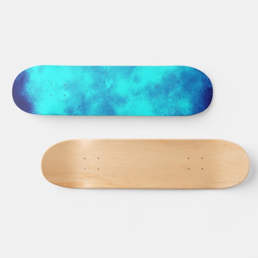 Blue Cloud Effect Skateboard (Horizontal)