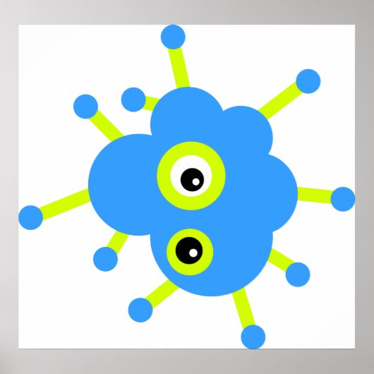 Blue Cloud Germ Poster (Vorne)