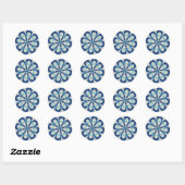 Blue Cloud Mandala Sticker (Blatt)