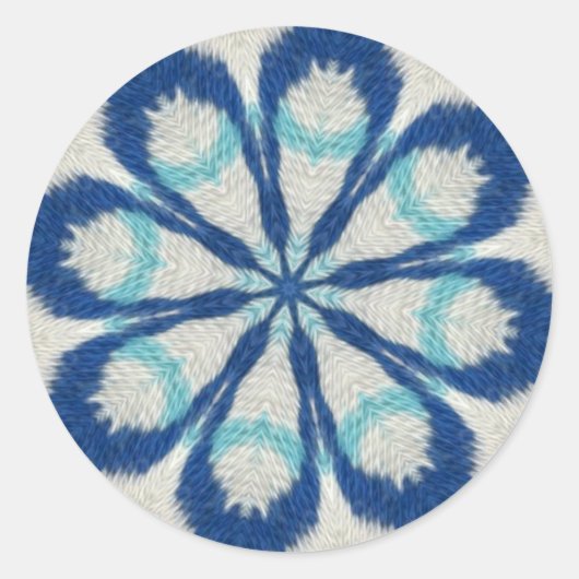 Blue Cloud Mandala Sticker (Vorderseite)