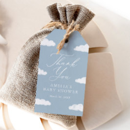 Blue Cloud Nine Baby Dusche Gefallen Tag Geschenkanhänger