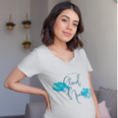 Blue Cloud Nine Baby Dusche T-Shirt