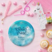 Blue Cloud Nine Birthday Party Pappteller (Party)