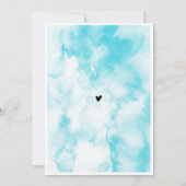 Blue Cloud Nine Modern Stylish Baby Shower Einladung (Rückseite)