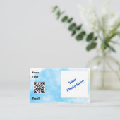 Blue Cloud Standard, 3,5" x 2,0" Visitenkarte (Stehend Vorderseite)