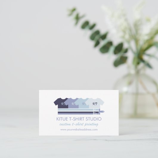 Blue Cloud Store Print on Demand Shirts Visitenkarte (Stehend Vorderseite)