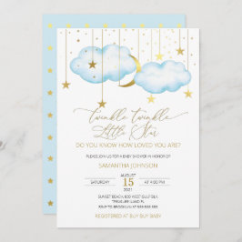 Blue Cloud Twinkle Twinkle Little Star Einladung
