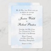 Blue Cloud Wedding Einladungen (Vorne/Hinten)