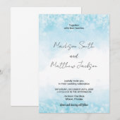 Blue Cloud Wedding Einladungen (Vorne/Hinten)