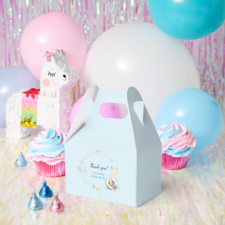 Blue Clouds and Stars Sleepy Baby Bear Dusche Geschenkschachtel