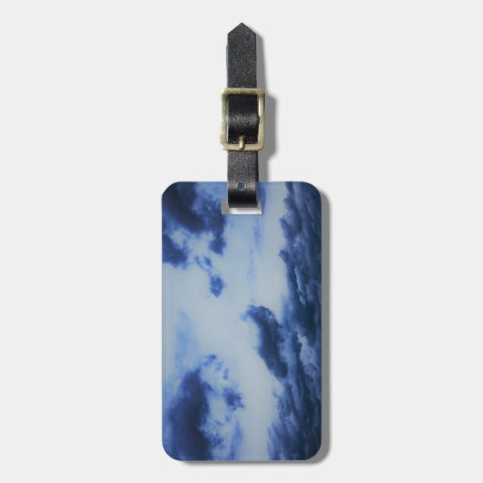 Blue Clouds Blue Sky Gepäckmarke Gepäckanhänger (Vorderseite vertikal)