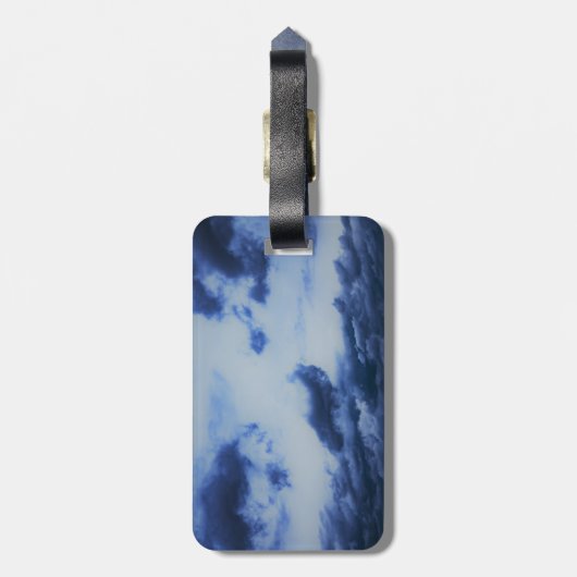 Blue Clouds Blue Sky Gepäckmarke Gepäckanhänger (Rückseite vertikal)