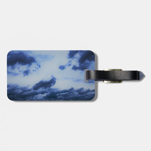Blue Clouds Blue Sky Gepäckmarke Gepäckanhänger (Rückseite horizontal)