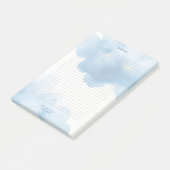 Blue Clouds Notepad To Do List Post-it Klebezettel (angewinkelt)
