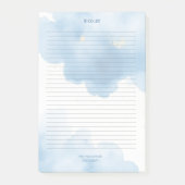 Blue Clouds Notepad To Do List Post-it Klebezettel (Vorderseite)