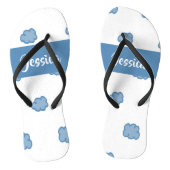 Blue clouds on white badesandalen (Fußbett)