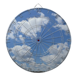 Blue Clouds Sky Indoor Game Bar Dartscheibe