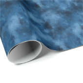 Blue Cloudy Abstrakt Geschenkpapier (Rolleneckpunkt)
