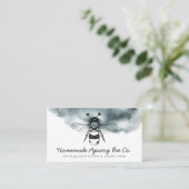 Blue Cloudy Heart Apiary Honey Bee Visitenkarte (Stehend Vorderseite)