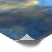 Blue Cloudy Sky Motivierend Poster Print (Ecke)