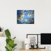 Blue Cloudy Sky Motivierend Poster Print (Heimbüro)