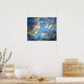 Blue Cloudy Sky Motivierend Poster Print (Küche)