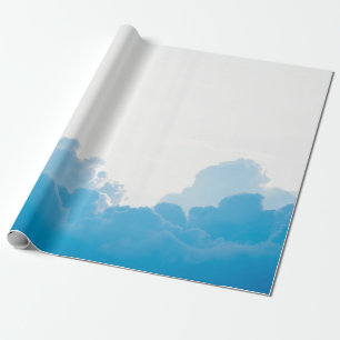 BLUE CLOUUUES UNTER WEISSER LUFT GESCHENKPAPIER