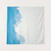 BLUE CLOUUUES UNTER WEISSER LUFT WANDTEPPICH (Vorderseite (Horizontal))