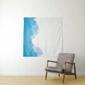 BLUE CLOUUUES UNTER WEISSER LUFT WANDTEPPICH (Beispiel (Horizontal))