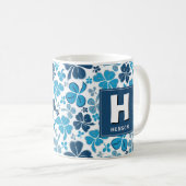 Blue Clover Kleeblatt Mit Monogramm St. Patrick`s Kaffeetasse (VorderseiteRechts)