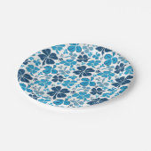 Blue Clover Kleeblatt Pattern St Patrick`s Day Pappteller (Schrägansicht)