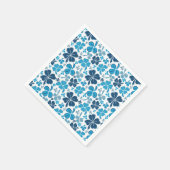 Blue Clover Kleeblatt Pattern St Patrick`s Day Serviette (Ecke)