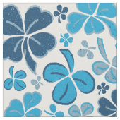 Blue Clover Kleeblatt Pattern St Patrick`s Day Stoff (Nahaufnahme)