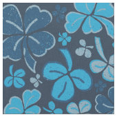 Blue Clover Kleeblatt Pattern St Patrick`s Day Stoff (Nahaufnahme)