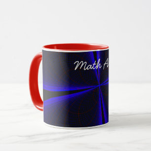 Blue Clover Leaf Geometric Math Art Coffee Tasse