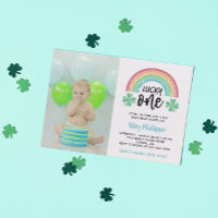 Blue Clover Regenbogen Lucky Ein Foto 1. Geburtsta