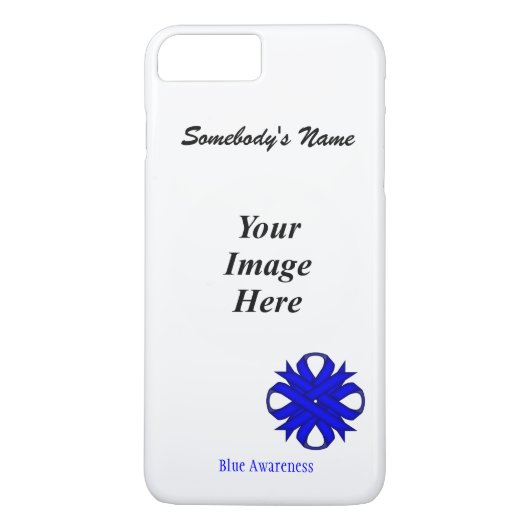 Blue Clover Ribbon Tmpl von Kenneth Yoncich Case-Mate iPhone Hülle (Rückseite)