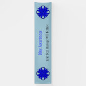 Blue Clover Ribbon von Kenneth Yoncich Banner (Vertikal)