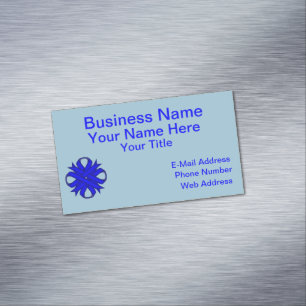 Blue Clover Ribbon von Kenneth Yoncich Magnetische Visitenkarte
