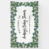 Blue Clovers Boy Baby Dusche Willkommen Banner (Vertikal)