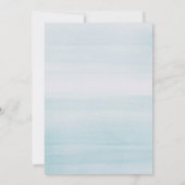 Blue Coastal Bridal Shower | Watercolor Beach Einladung (Rückseite)
