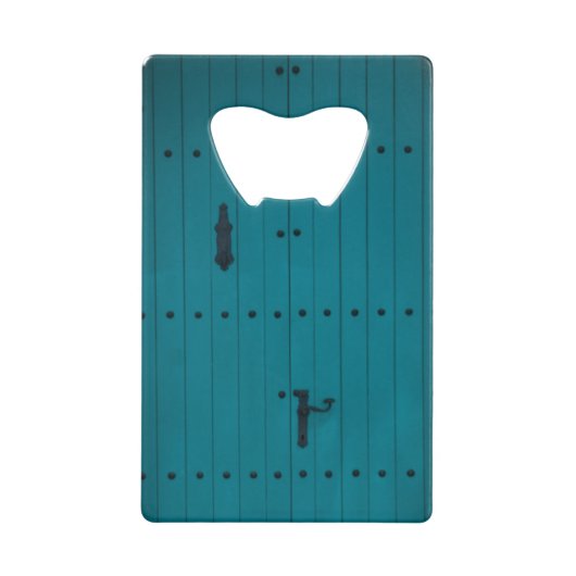 Blue Coastal Door von Costa Brava Spanien Geldkarten Flaschenöffner (Vorderseite)