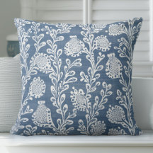 Blue Coastal Hamptons Throw Kissen