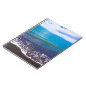 Blue Coastal Ocean Seascape Spiral Notebook Notizblock (Linke Seite)