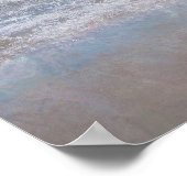 Blue Coastal Ocean Waves Tropical Art Poster (Ecke)