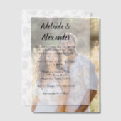 Blue Coastal Wedding Pergament Einladungen (Versatz (Ehepaar))