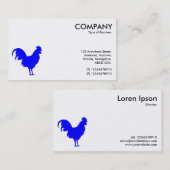 Blue Cockerel Symbol - Weiß Visitenkarte (Vorne/Hinten)