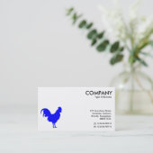 Blue Cockerel Symbol - Weiß Visitenkarte (Stehend Vorderseite)